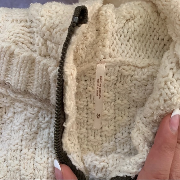 Free People Cable Knit Front Zip Hoodie - Picture 2 of 2
